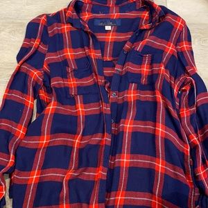 Super cute open back flannel